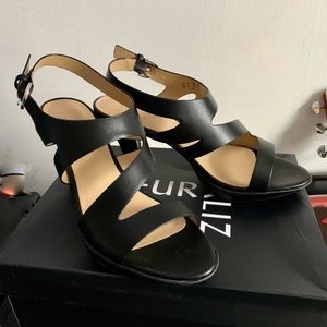 Naturalizer Black Strappy Heels